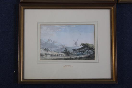 Arthur Devis (1763-1822) Arundel, Eastbourne and Hastings, 5 x 7.75in.